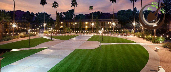 ứng dụng cỏ nhân tạo sân vườn cho khách sạn